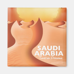 Imán Cartel de viaje a Arabia Saudita por vía aérea