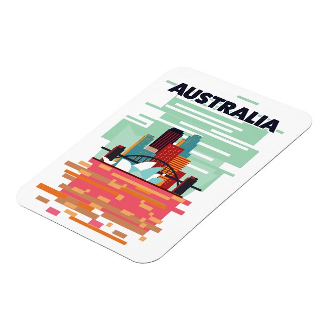 Imán Cartel de viaje a Australia (Lado Izquierdo)