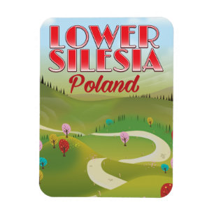 Imán cartel de viaje a Baja Silesia Polonia