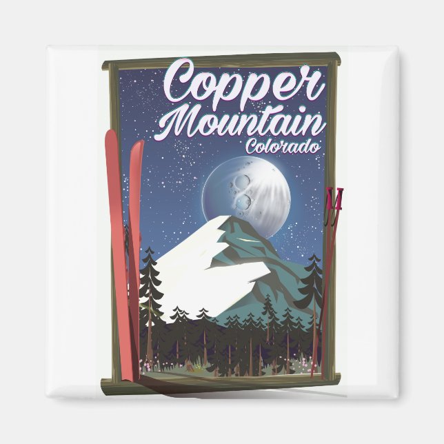 Imán Cartel de viaje a Copper Mountain Colorado (Frente)