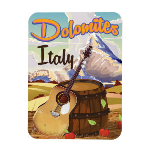 Imán Cartel de viaje a Dolomitas Italia