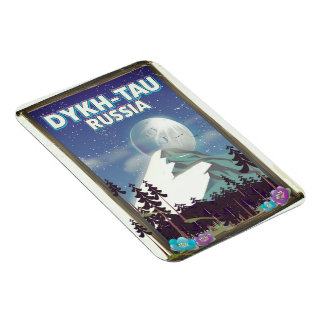 Imán Cartel de viaje a Dykh-Tau Rusia.