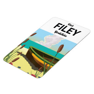 Imán Cartel de viaje a Filey, costa de Yorkshire