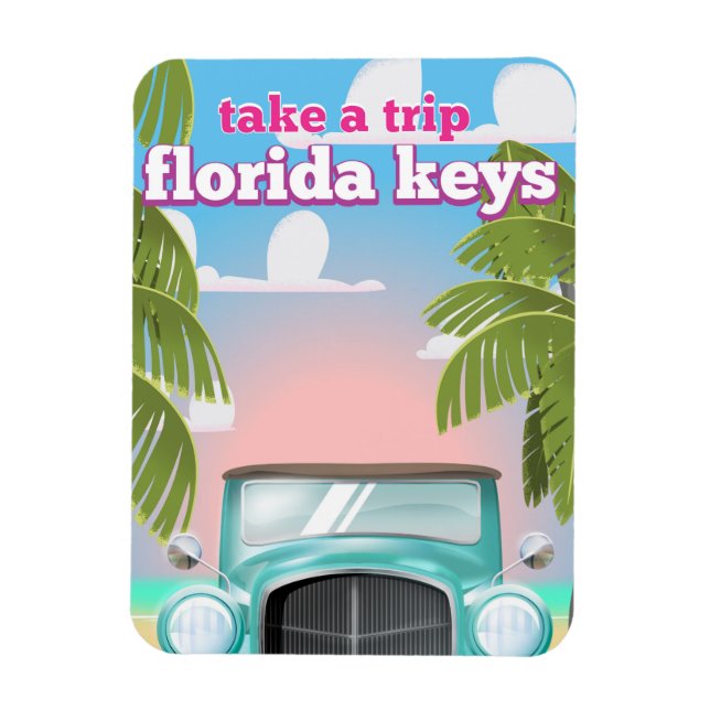 Imán Cartel de viaje a Florida Keys (Vertical)