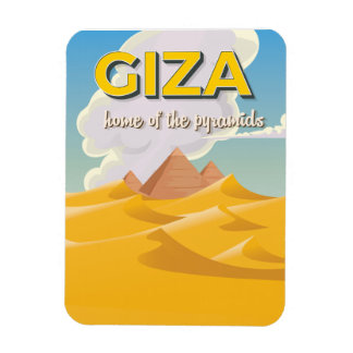Imán Cartel de viaje a Giza - Hogar de las pirámides