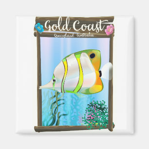 Imán Cartel de viaje a Gold Coast Australia.