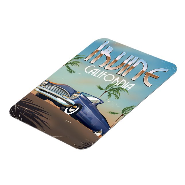 Imán Cartel de viaje a Irvine California (Lado Izquierdo)