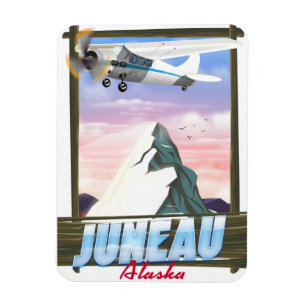 Imán Cartel de viaje a Juneau Alaska