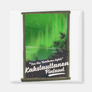 Imán Cartel de viaje a Kakslauttanen Finlandia