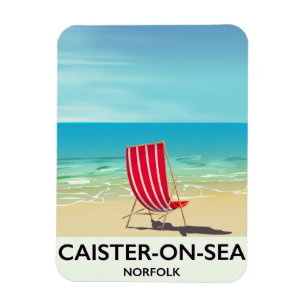 Imán Cartel de viaje a la costa de Caister-on-Sea