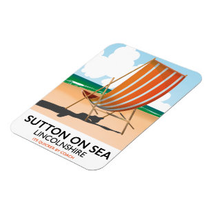 Imán Cartel de viaje a la costa de Sutton on Sea.