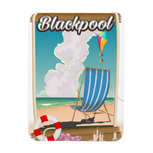 Imán Cartel de viaje a la playa de Blackpool junto al m