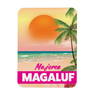 Imán Cartel de viaje a la playa de Magaluf Mallorca