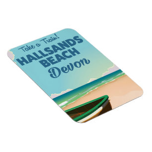 Imán Cartel de viaje a la playa Hallsands Beach Devon