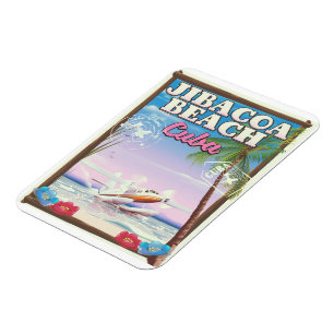 Imán Cartel de viaje a la playa Jibacoa Cuba