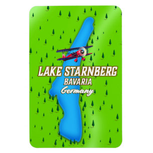 Imán Cartel de viaje a Lago Starnberg Baviera Alemania