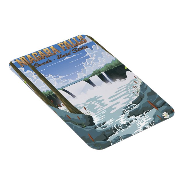 Imán Cartel de viaje a las cataratas del Niágara (Lado Derecho)