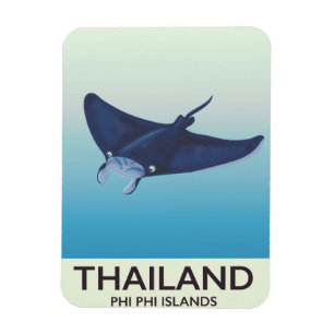 Imán Cartel de viaje a las Islas Phi Phi de Tailandia