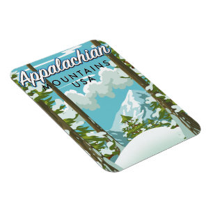 Imán Cartel de viaje a las Montañas Apalaches
