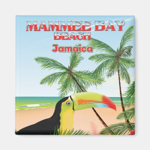 Imán Cartel de viaje a Mammee Bay Beach Jamaica