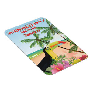 Imán Cartel de viaje a Mammee Bay Beach Jamaica