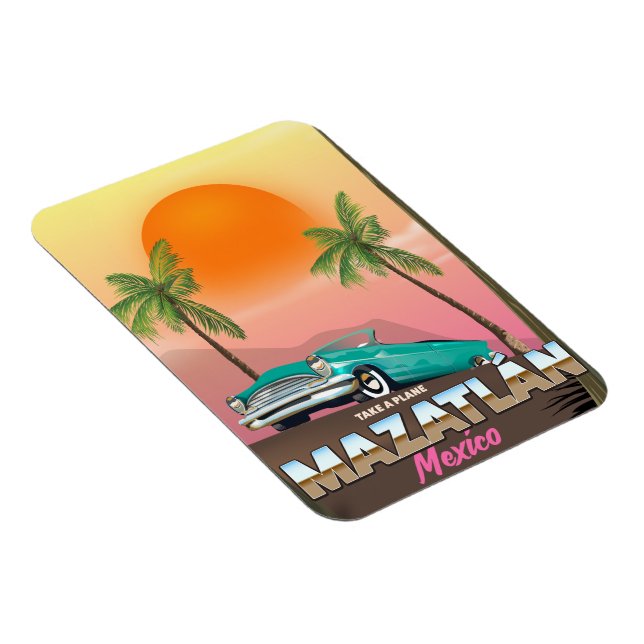 Imán Cartel de viaje a Mazatlán México (Lado Derecho)
