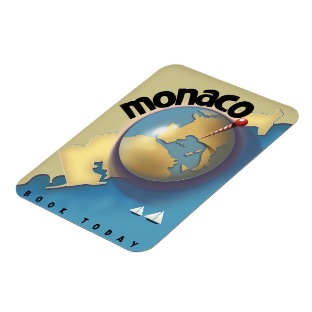 Imán Cartel de viaje a Mónaco  (Lado Izquierdo)