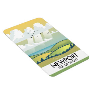 Imán Cartel de viaje a Newport Isla de Wight.