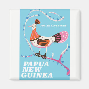 Imán Cartel de viaje a Papúa Nueva Guinea