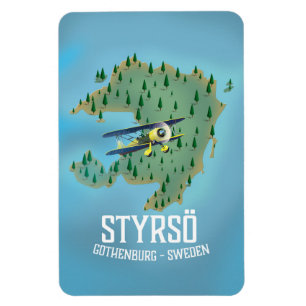 Imán Cartel de viaje a Styrsö, Suecia.