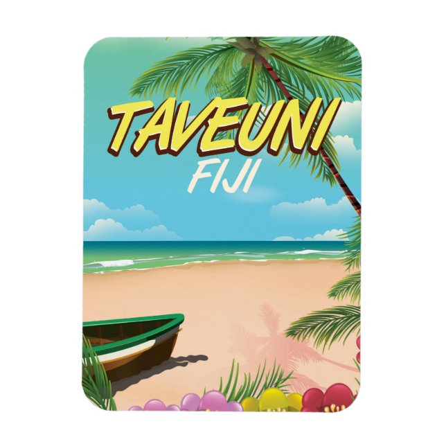 Imán Cartel de viaje a Taveuni Fiji (Vertical)