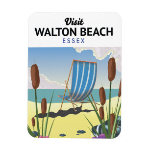 Imán Cartel de viaje a Walton Beach, Essex Seaside