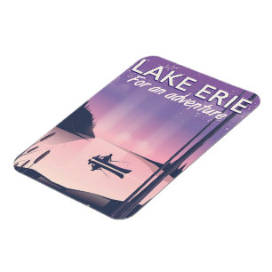 Imán Cartel de viaje al lago Erie