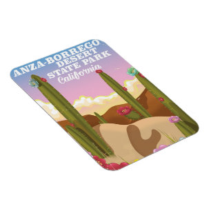 Imán cartel de viaje al Parque Estatal del Desierto de