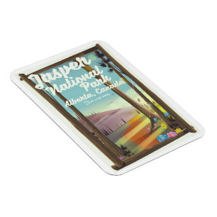Imán Cartel de viaje al parque nacional Jasper, Canadá