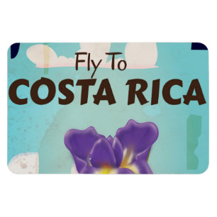 Imán Cartel de viaje clásico vintage de Costa Rica