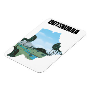 Imán Cartel de viaje de Botsuana
