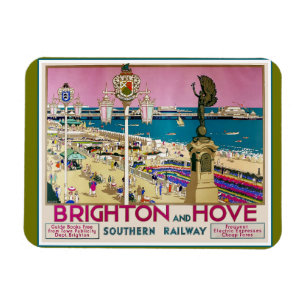 Imán Cartel de viaje de Brighton y Hove
