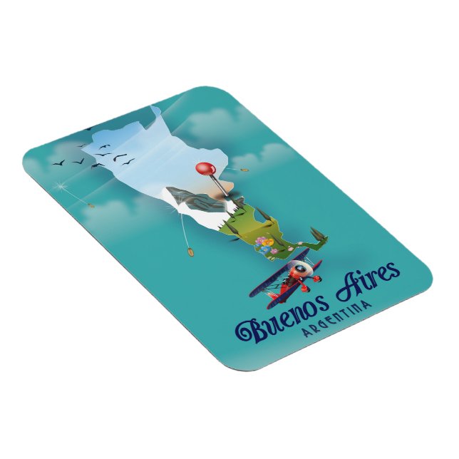 Imán Cartel de viaje de Buenos Aires, Argentina (Lado Derecho)