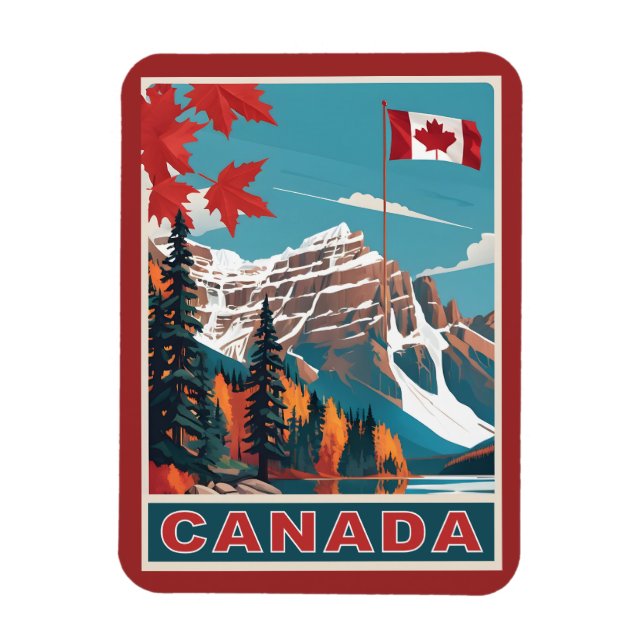 Imán Cartel de viaje de Canadá (Vertical)