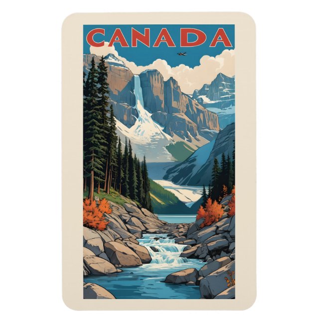 Imán Cartel de viaje de Canadá (Vertical)