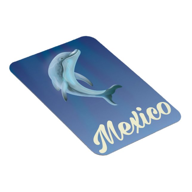 Imán Cartel de viaje de delfines de México (Lado Derecho)