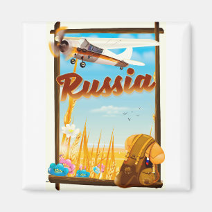 Imán Cartel de viaje de dibujos animados del paisaje de