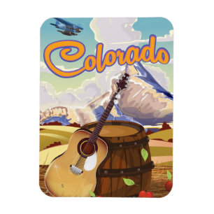 Imán Cartel de viaje de dibujos animados vintage de Col