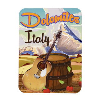Imán Cartel de viaje de Dolomitas Italia