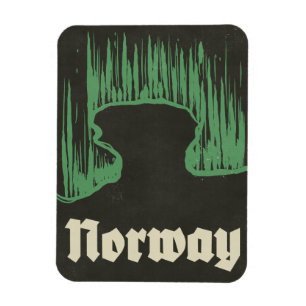 Imán Cartel de viaje de esquí a Noruega