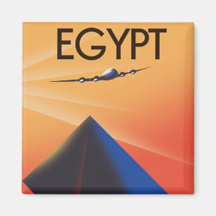 Imán Cartel de viaje de estilo vintage de Egipto