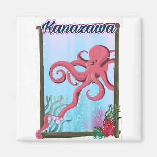 Imán Cartel de viaje de estilo vintage de Kanazawa Japó