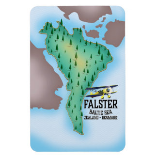 Imán Cartel de viaje de Falster Island Dinamarca.