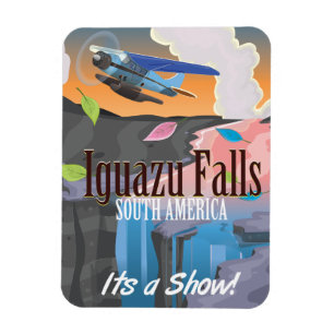 Imán Cartel de viaje de Iguazú Falls Sudamérica